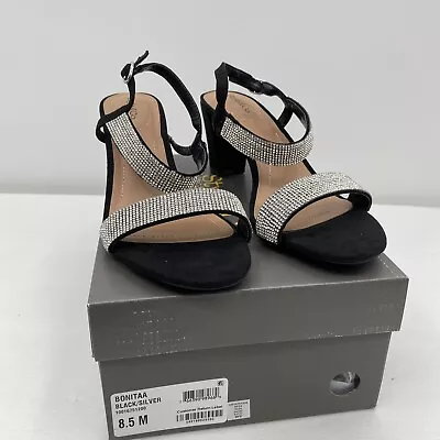 New Evening Bling Rhinestone Embellished Sandal Black 8.5 Style & Co Bonitaa - Image 1 of 4