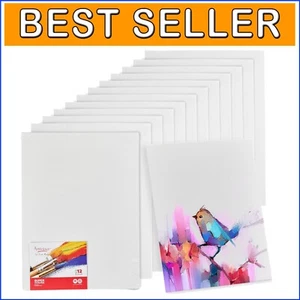 Quality 12x16 Inch Blank Painting Boards - Set of 12 - Oil, Acrylic & Watercolor - Picture 1 of 11