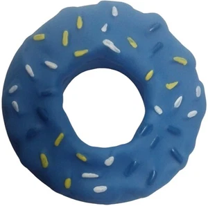 Blue 5.3 Inch Donut Squeaky Dog Toy - Picture 1 of 1