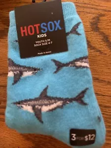 Hot Sox Kinder Jugend S/M Fisch Crew Socken 4 - 7 - Bild 1 von 3