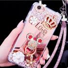 Luxury Crystal Diamond Bling Stand SOFT TPU Case Cover for iPhone Samsung Phones