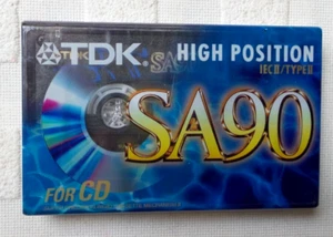 CASSETTE AUDIO K7 TAPE / CASSETTE TDK SA 90 MINUTES TYPE II HIGH POSITION NEUF - Photo 1/6