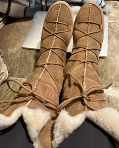 Scarpe da neve The Original Moon Boot Tecnica in camoscio marrone taglia 42 - Foto 1 di 15
