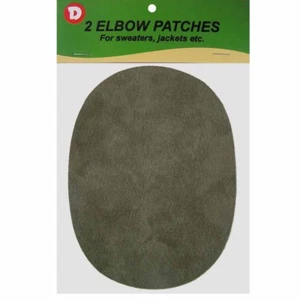 ULTRAHOLD 2 Faux-Suede Iron-On Elbow Patches 4.5 x 5.75 in - Olive - Picture 1 of 2