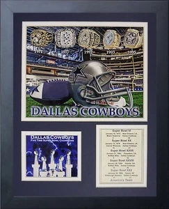 11x14 FRAMED DALLAS COWBOYS RING OF HONOR 8X10 PHOTO 5X SUPER BOWL CHAMPIONS - Picture 1 of 1