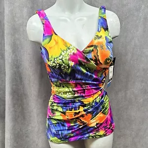 Vintage NOS Cazimi swimsuit Bright Colorful Made in USA 34B - Picture 1 of 11