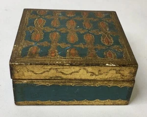 "Caja italiana florentina vintage 4"" X 4""" - Imagen 1 de 8