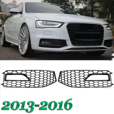 For 2013-2016 Audi A4 B8.5 S4 S-Line 2Pcs Honeycomb RS4 Style Fog Light Grille Foto 1 de 4