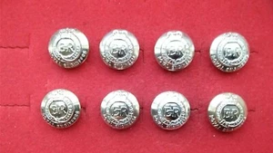 BRITISH ARMY LOT OF 8 ANODISED TUNIC BUTTONS 18MM LOT1 - Foto 1 di 1