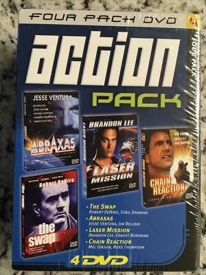 4 Pack Action Pack- Chain Reaction, Abraxas, Laser Mission, The Swap NEW SEALED - Image 1 of 4