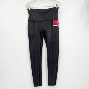 NWT Spanx Faux Leather Leggings XL Black Sculpting Slimming Best Seller - Picture 1 of 7