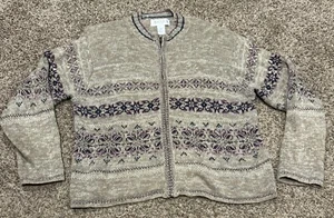 Casual Corner Annex Women’s PL Full Zip Knit Jacket Ramie Blend A1 - Picture 1 of 3