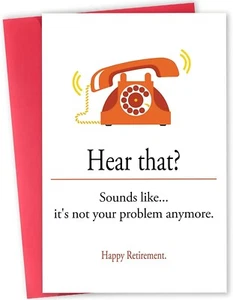 Funny Retirement Gifts for Women Men, Humor Retirement Leaving Card for Him Her, - Picture 1 of 6