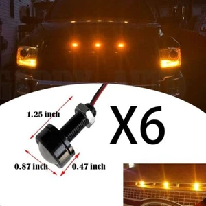 6pcs Amber LED Grille Lighting Kit DRL Marker Light For Ford SVT Raptor Style - Picture 1 of 9