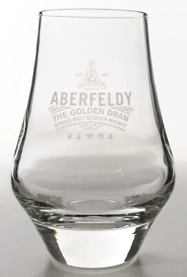 Aberfeldy The Golden Dram Whisky Glas Tasting Nosing Tumbler Gläser 0949