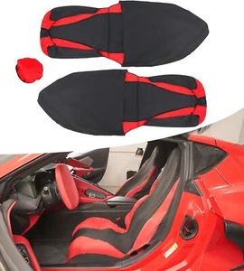Universal Non-Slip Towel Seat Covers & Steering Wheel Cover Fit for Corvette C8 - Picture 1 of 7