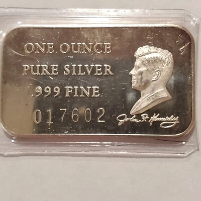 1972 John F. Kennedy By Madison Mint 1 oz .999 Silver US President Art Bar JFK - Image 1 of 4