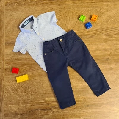 Set ElegNte Neonato Pantalone Camicia 9-12 Mesi - Immagine 1 di 4
