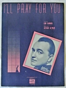 I'll Pray For You Sheet Music 1942 Guitar Piano Vocal Freddy Martin - Picture 1 of 1