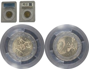 Interior Die Break MINT ERROR MS66 PCGS 2 Euro 2002 Greece Coin # 188 - Picture 1 of 6