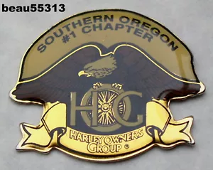 HARLEY OWNERS GROUP HOG SOUTHERN OREGON #1 CHAPTER MEMBER VEST JACKET PIN - Picture 1 of 1