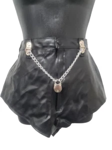 Damen-Hotpants schwarz PVC Größe 8 - Bild 1 von 1