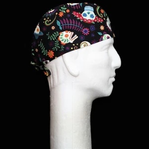Mexican Colorful Skull Theme Scrub Hat - Picture 1 of 1
