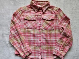 Girls SIZE 5/6 Pink Plaid Flannel SHACKET JACKET Brand New W Tags - Picture 1 of 3