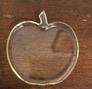 Set of 8 Hazel Atlas Vintage Glass Apple/Pumpkin Glass Plates - Picture 1 of 8