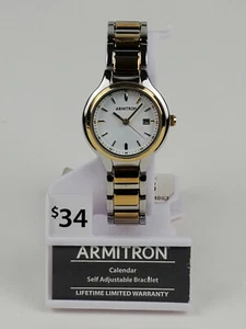 Reloj de vestir calendario bicolor para mujer Armitron 75/5689WTTTWM - Imagen 1 de 6