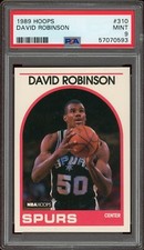 DAVID ROBINSON - 1989 Hoops #310 - PSA 9 - Rookie Card