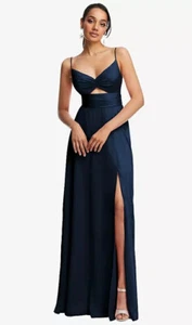 Thread TH117.....Triangle Cutout Bodice Maxi Dress....Midnight....Size 8 - Picture 1 of 5