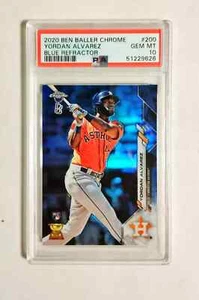 Yordan Alvarez PSA 10 2020 Topps Chrome #200 Ben Baller BLUE Refractor /75 z1 - Picture 1 of 1