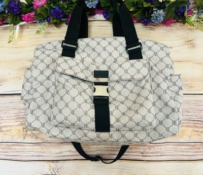 Lauren Ralph Lauren Beige Logo Buckle Accent Zipper Large Weekender Travel Bag - Image 1 of 4