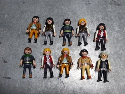 PLAYMOBIL: LOT DE 10 PERSONNAGES SHERIFS, WESTERN, COW BOYS - Photo 1/2