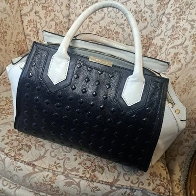 Vince Camuto Women's Black And White Satchel Bag Purse - Image 1 of 4