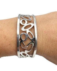 Classic Roberto Coin Rare Sterling Silver Chic & Shine Open Style Cuff Bracelet - Picture 1 of 9