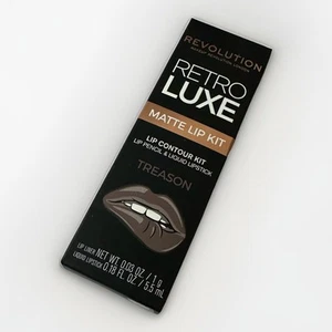 Revolution TREASON Retro Luxe Matte Lip Contour Kit Liquid Lipstick & Pencil - Picture 1 of 2