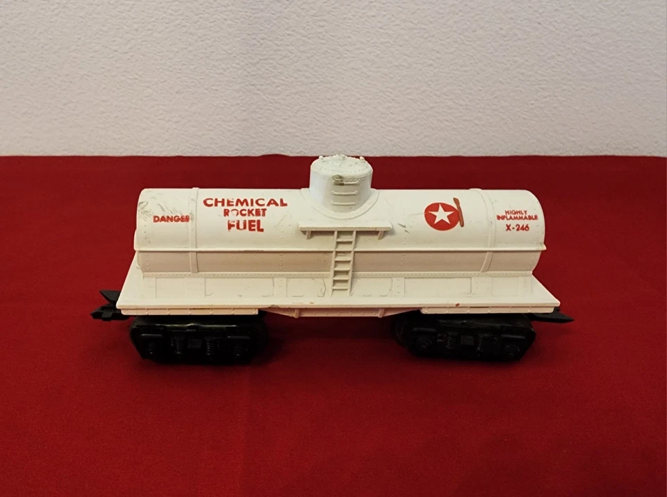 Coche de tren de juguete de combustible químico para cohete Marx X-246 de colección de los años 60 Foto 1 de 4
