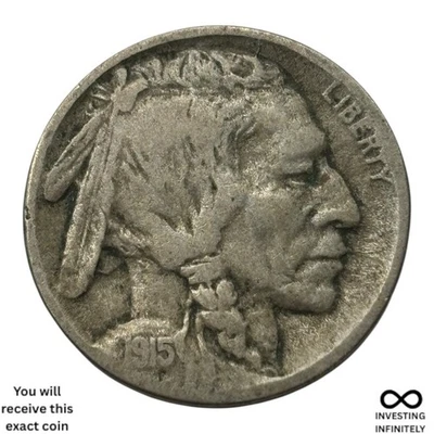 1915 D Buffalo Nickel X-934 - Image 1 of 3