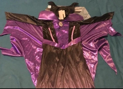 Girls Disney Maleficent Fancy Dress Costume Mickeys Not So Scary Halloween Party - Image 1 of 4