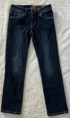 Pantalones de mezclilla Volcom para niños talla 6 Vorta ajustados rectos azul oscuro lavado tiro medio usados en excelente estado  Foto 1 de 3