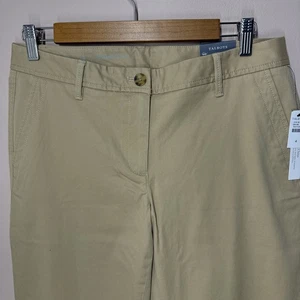 Pantalones Talbots Relajados Hasta el Tobillo Debajo de la Cintura Chino Caqui Tostado Talla 4 Preppy - Imagen 1 de 9
