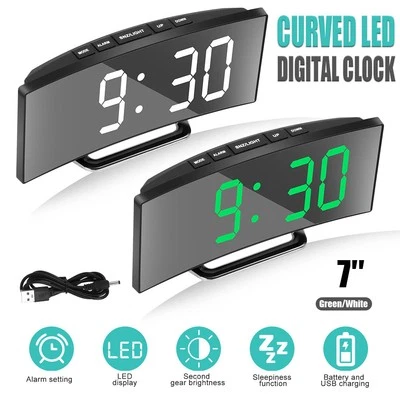 Digitaler LED Wecker mit Temperatur Uhr Schlummerfunktion Tischuhr - Bild 1 von 4