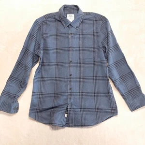 Lands' End Blake Shelton Flannel Shirt Sz.L/Blue/Overshirt Plaid Long Sleeve - Picture 1 of 12