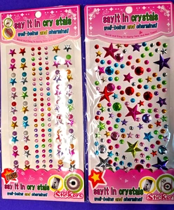 Gem bead Stickers, Rhinestones for Crafts, Self-Adhesive Jewels, 2 sheets - Picture 1 of 12