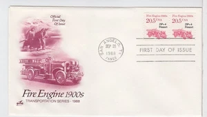 TurtlesTradingPost - Fire Engine 1900s - Transportation 1985 #2264 FDC Artcraft - Bild 1 von 1