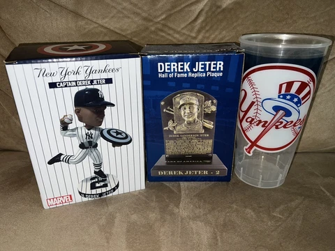 New York Yankees SGA 2023: Derek Jeter Captain America Bobblehead & Plaque More Cover