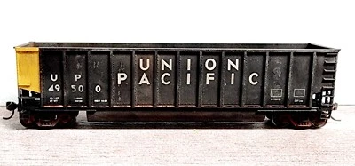 Union Pacific Railroad Bathtub Hopper Empty 49500 Walthers HO Scale Weathered - Image 1 of 4