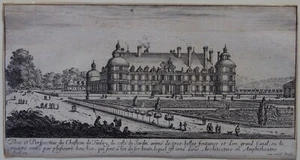 Israël SILVESTRE, château de Tanlay, eau-forte XVIIe siècle - Bild 1 von 2